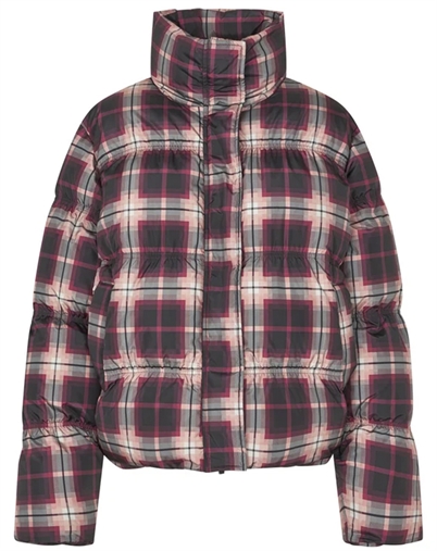 Cras Cph - Valenciacras Puffer Jakke - Bordeaux Check